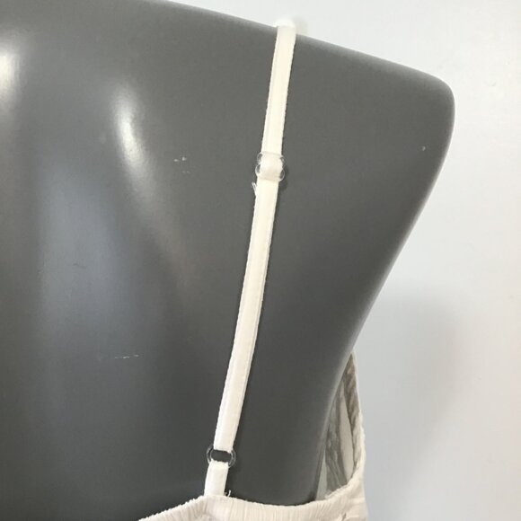 Rebellion Again White Cotton V-Neck Eyelet Lace Dress Size L - Picture 8 of 14